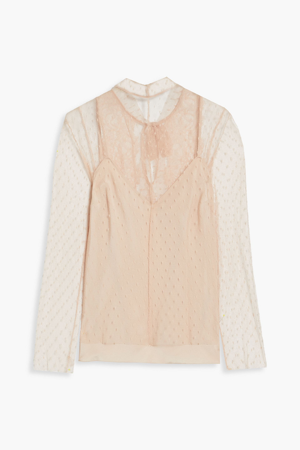 redvalentino - point d'esprit blouse - pink - it 44