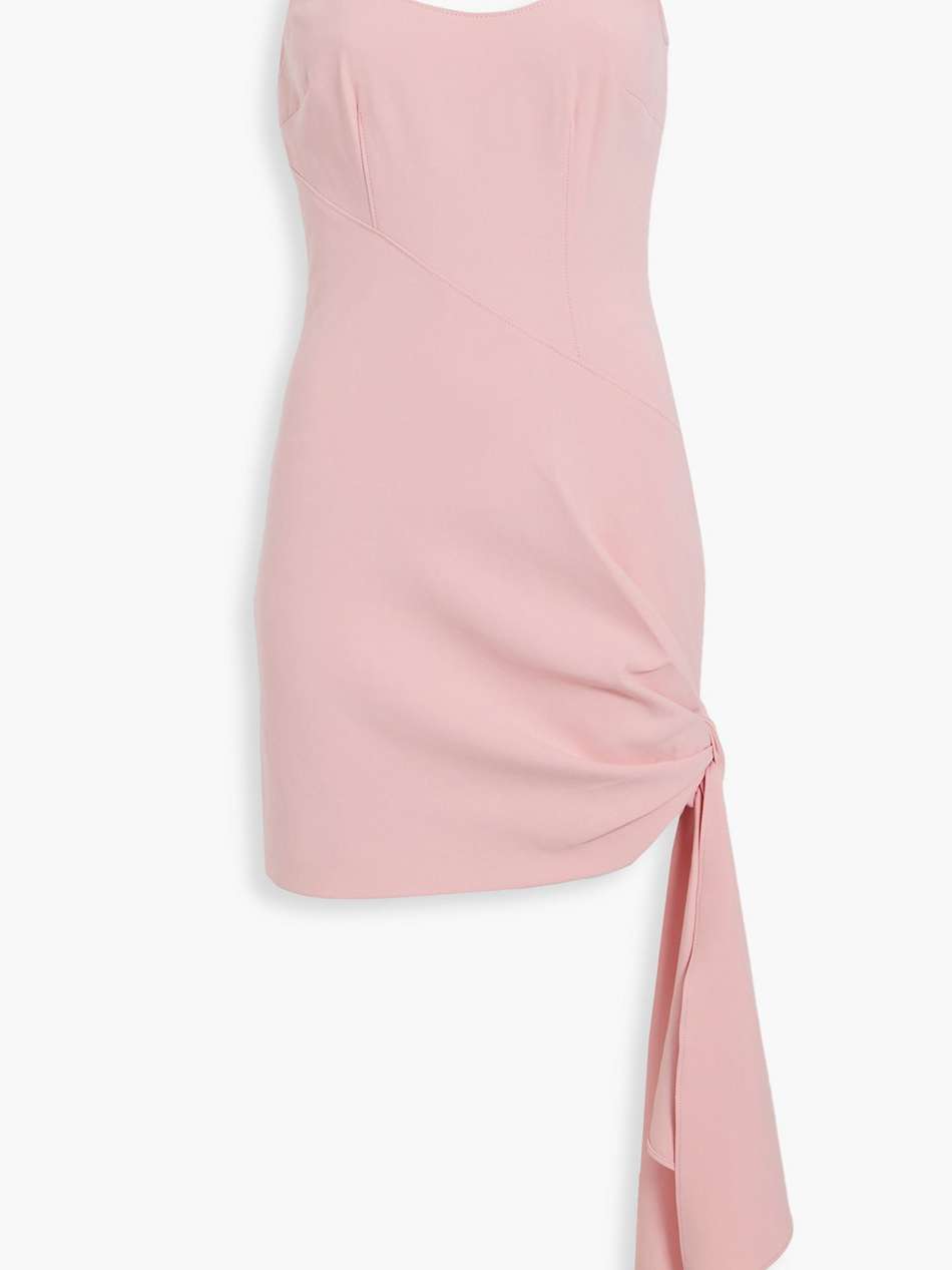 sharon knotted crepe mini dress