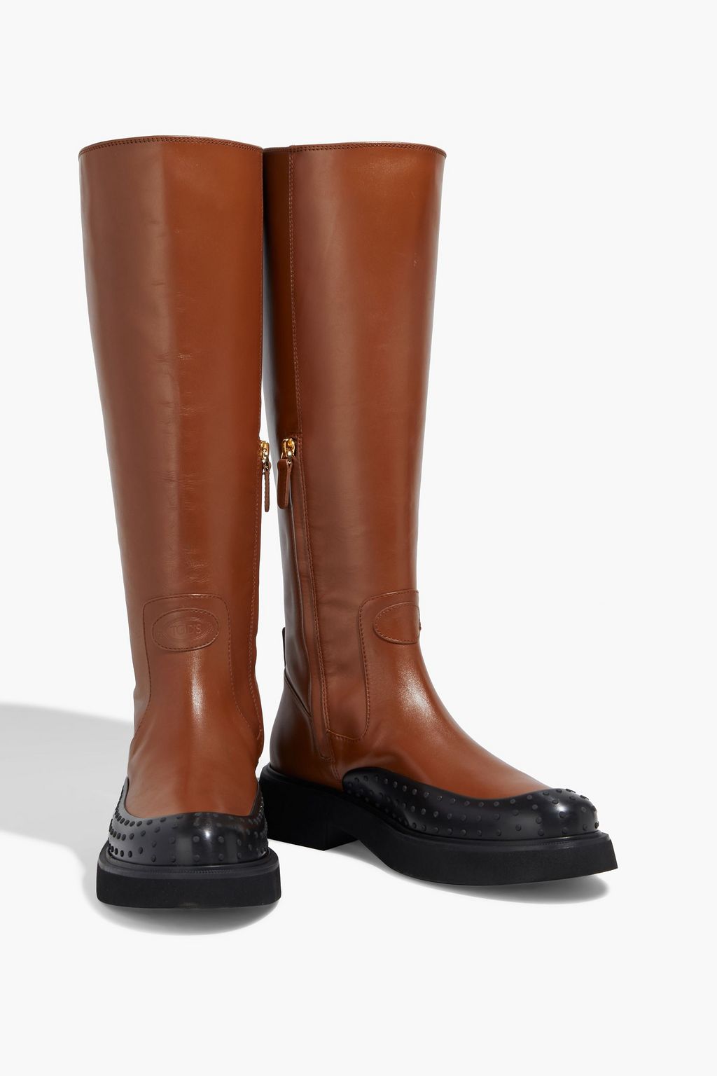 TOD'S حذاء بوت بطول الركبة من الجلد