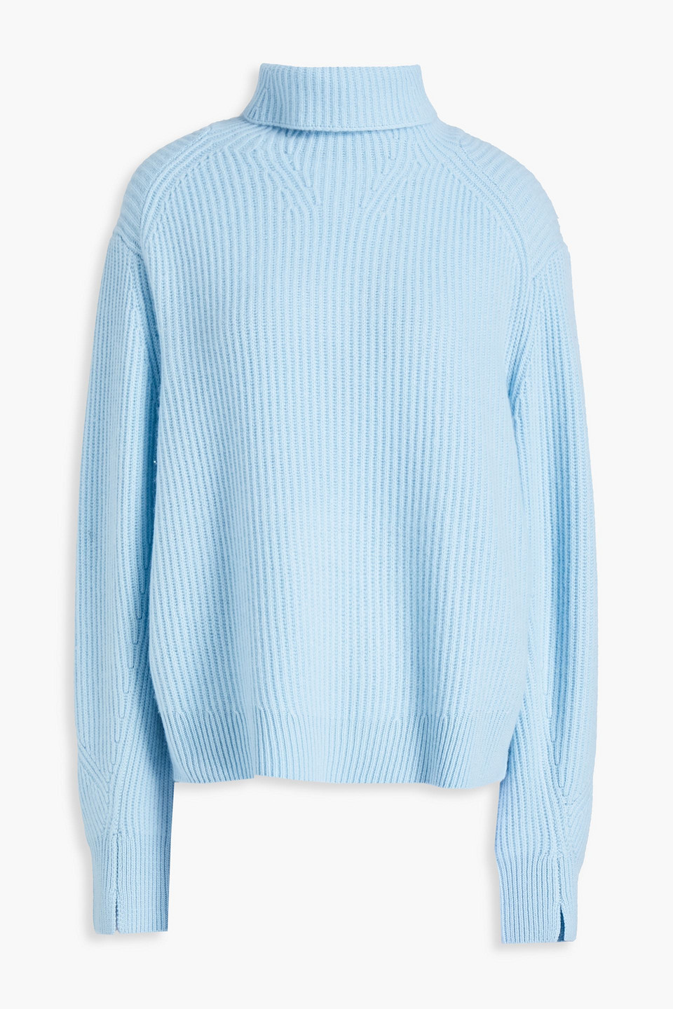rag & bone - pierce ribbed cashmere turtleneck sweater - blue - xs