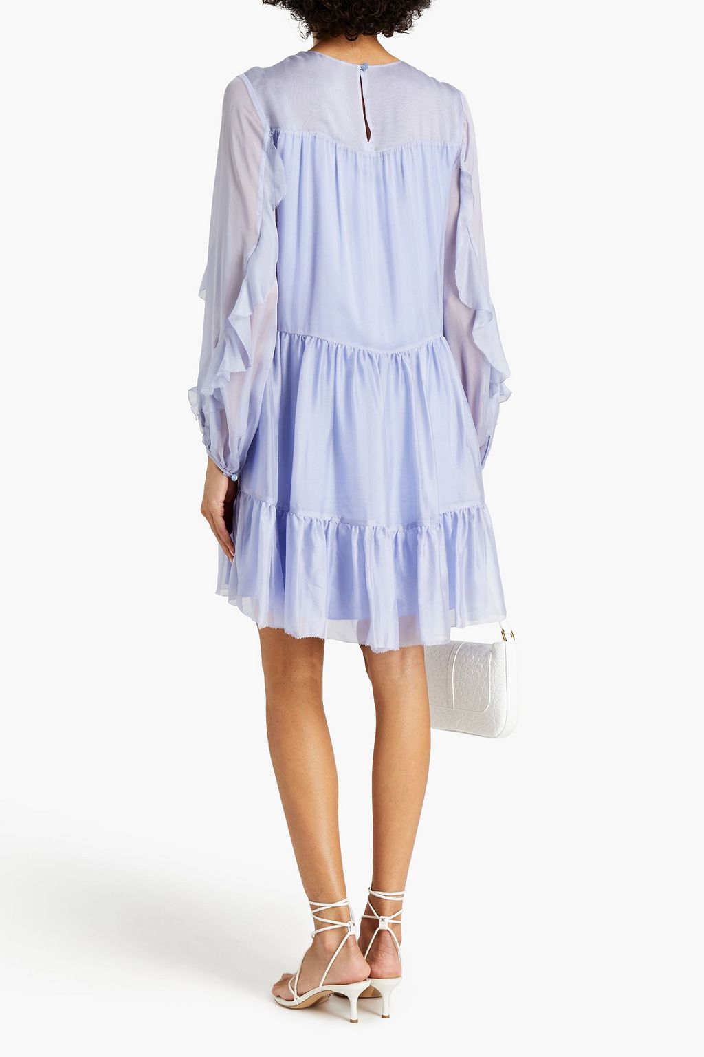 TEMPERLEY LONDON Lovebird ruffled silk-voile mini dress