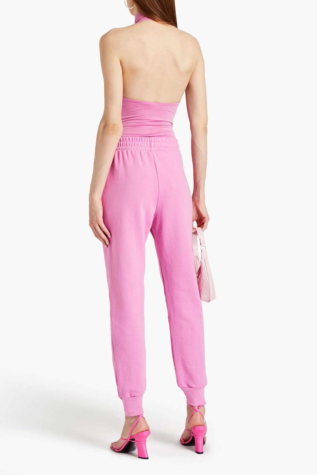 SIMKHAI Open-back cupro-blend jersey bodysuit