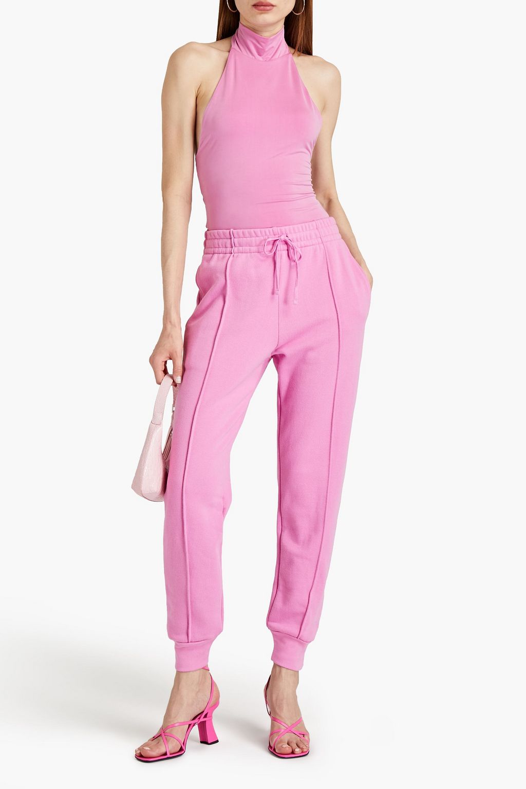 SIMKHAI Open-back cupro-blend jersey bodysuit