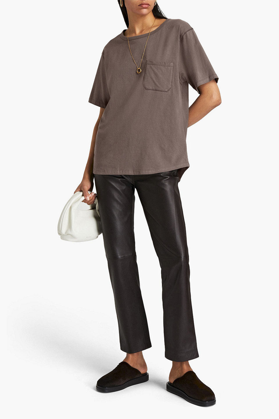 Jonathan Simkhai Oversized Cotton-jersey T-shirt In Neutrals