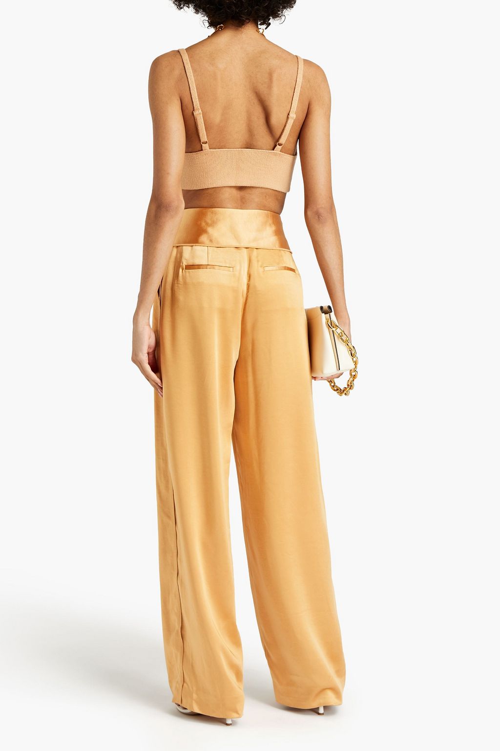 SIMKHAI Ribbed-knit bra top