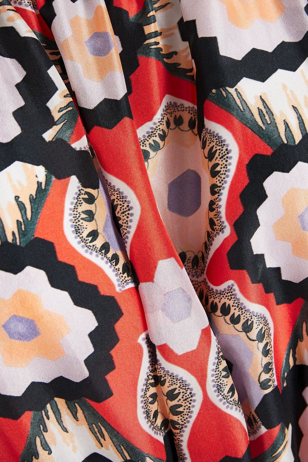 TEMPERLEY LONDON Off-the-shoulder printed silk crepe de chine midi dress