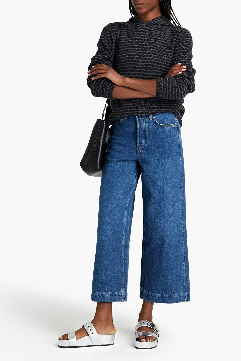 Rag & Bone Maya Cropped High-rise Wide-leg Jeans