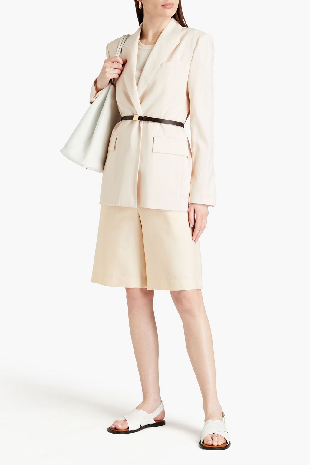 LVIR Belted wool-twill blazer