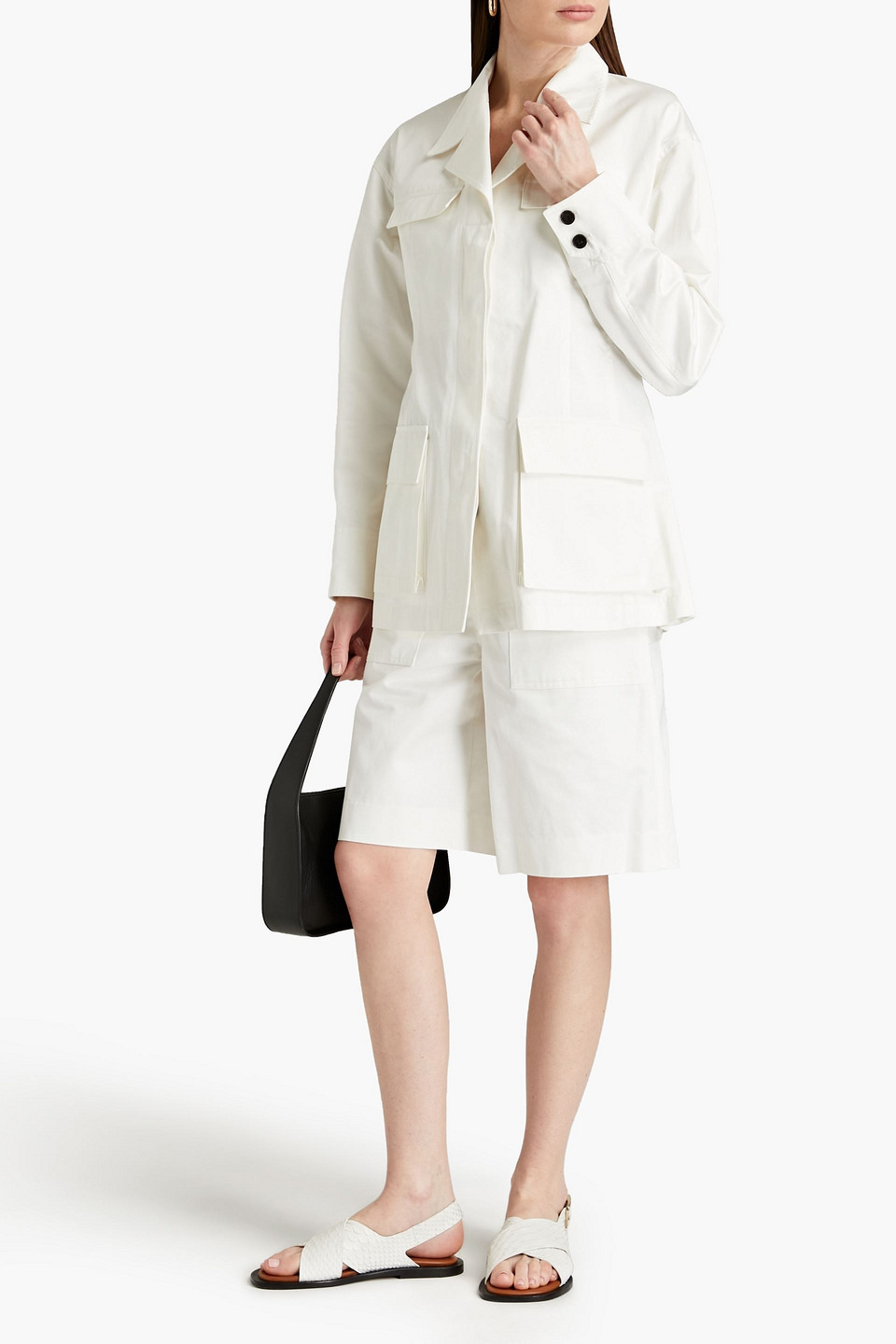 Lvir Gabardine Jacket In White