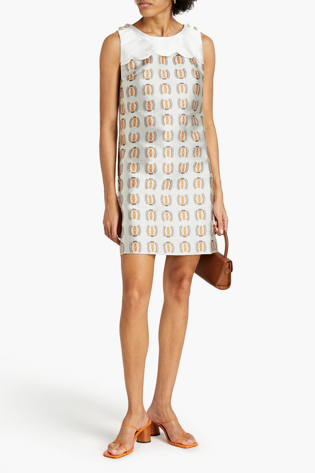 LISOU Connie metallic jacquard mini dress