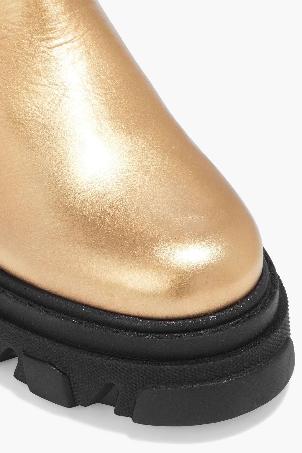 GANNI Metallic leather Chelsea boots