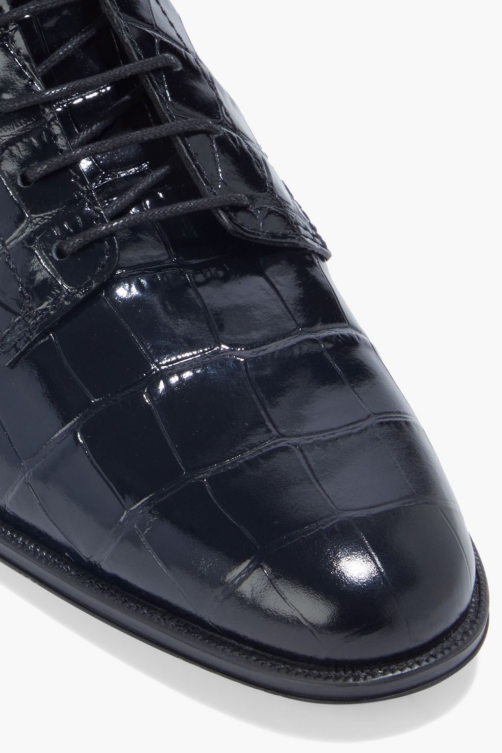 TOD'S حذاء بوت بطول الكاحل من الجلد بنمط التمساح مزين بإبزيم