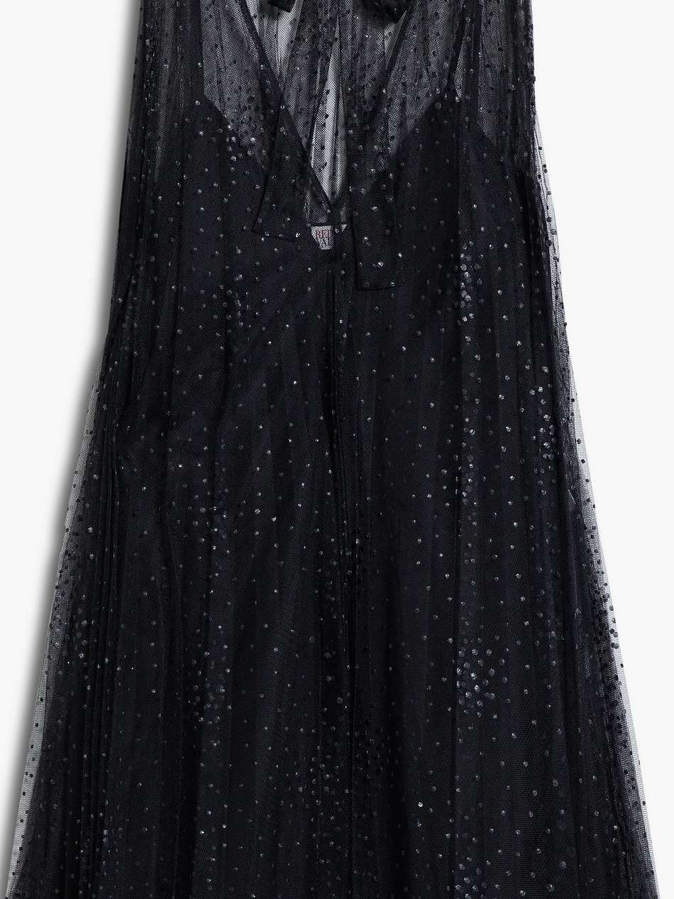 glittered tulle mini dress