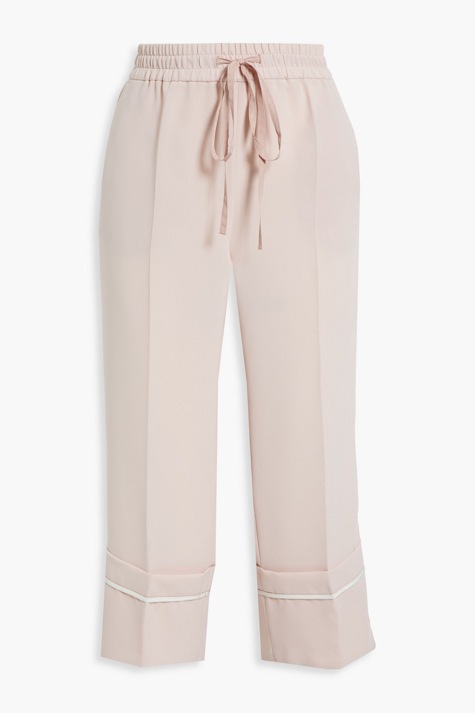 redvalentino - cropped crepe straight-leg pants - pink - it 44
