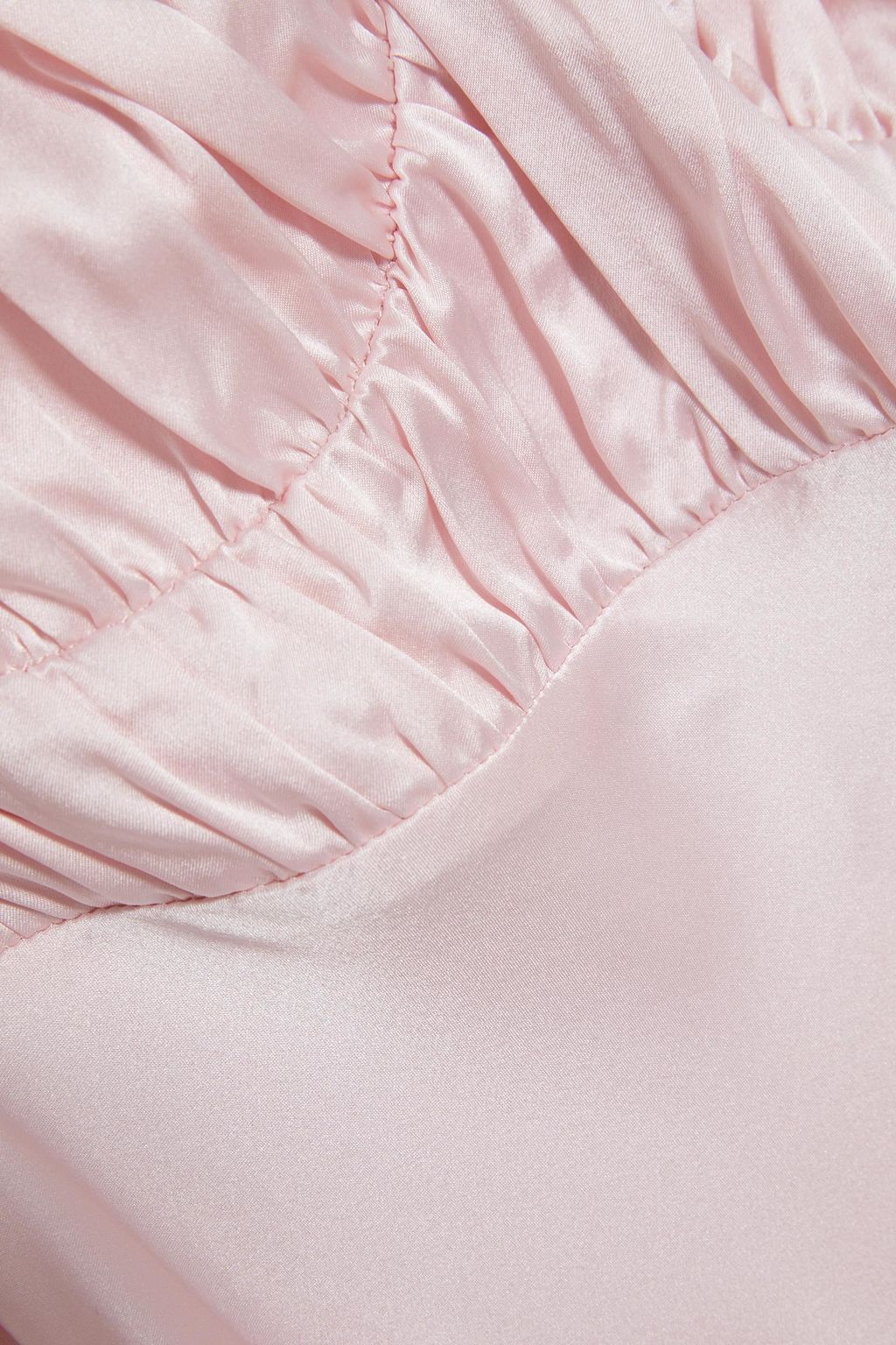 NICHOLAS Gathered silk-satin crepe midi dress