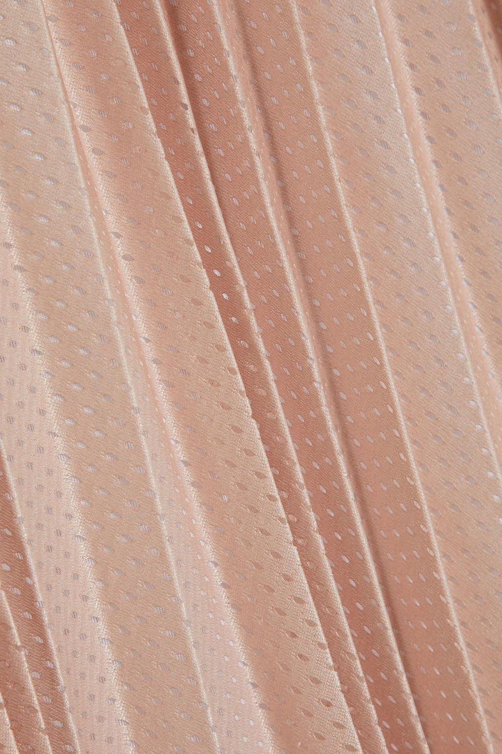REDVALENTINO Point d'esprit-paneled perforated jersey midi skirt