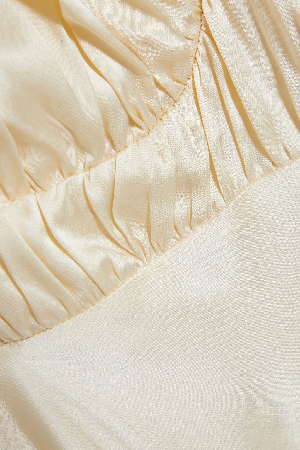 NICHOLAS Gathered silk-satin crepe midi dress