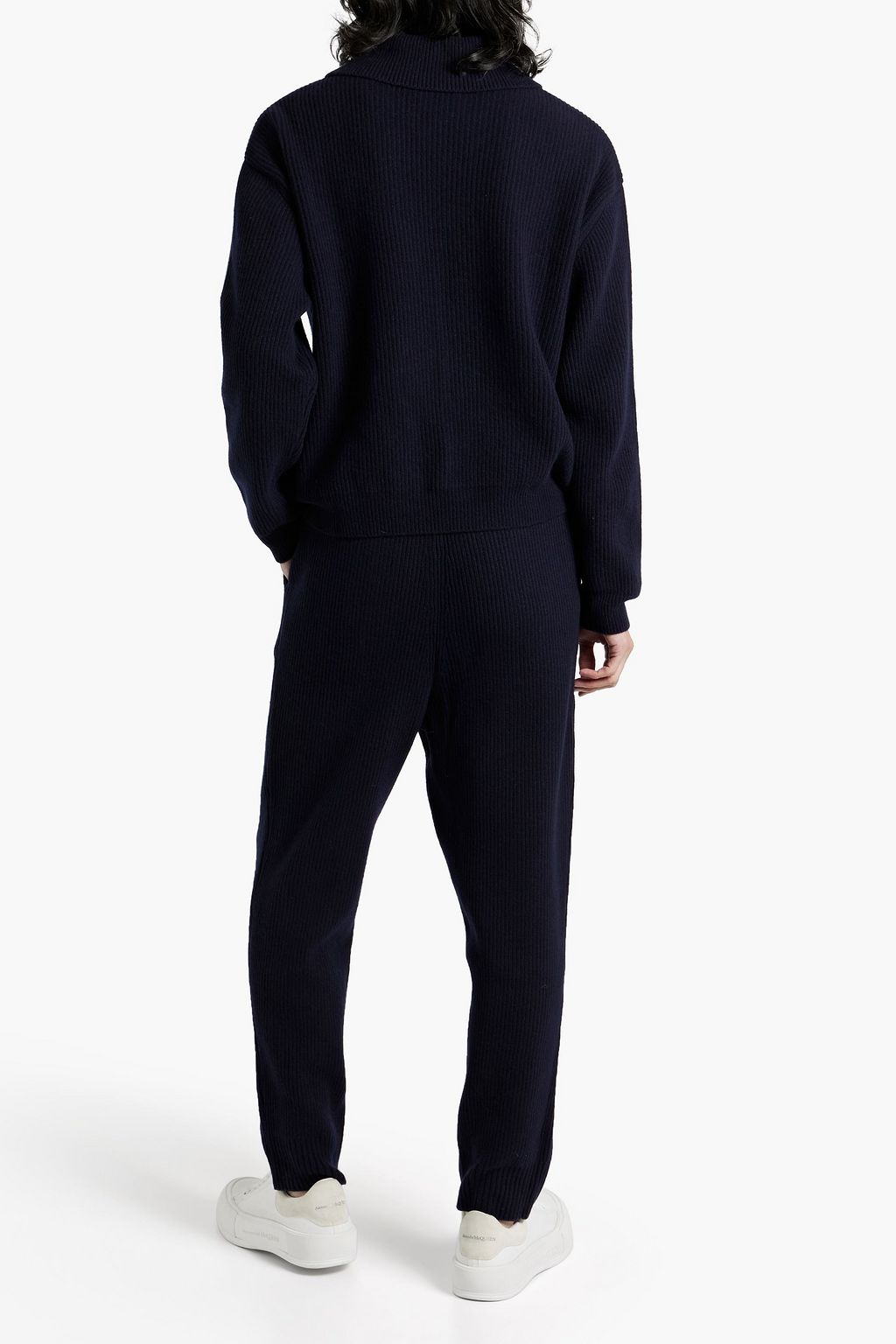 LE 17 SEPTEMBRE Ribbed wool and cashmere-blend polo sweater