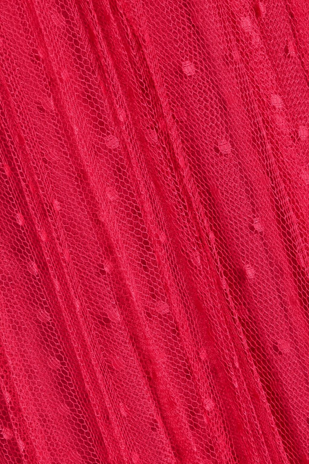 REDVALENTINO Pleated point d'esprit midi skirt