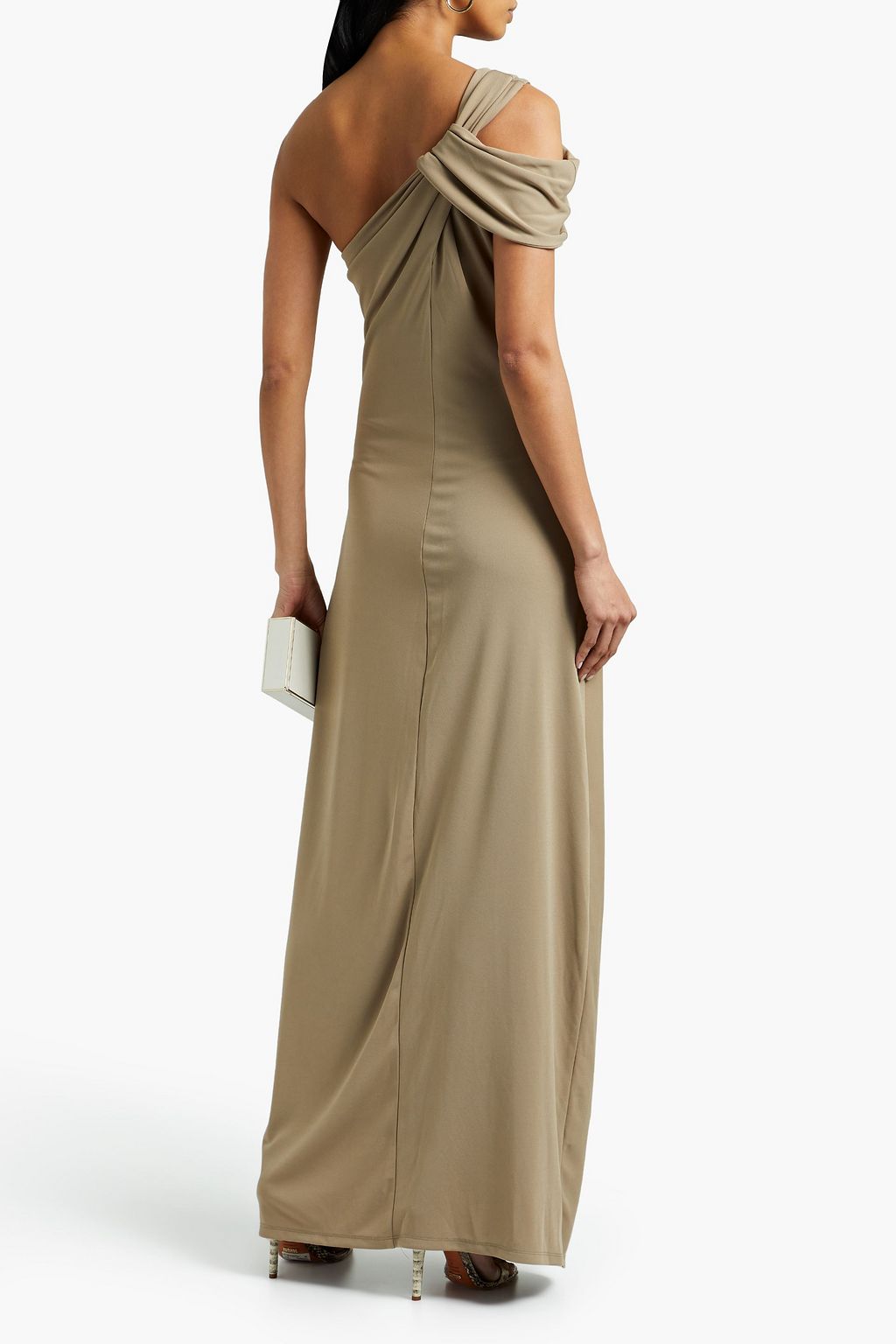 NICHOLAS Gathered embellished jersey gown