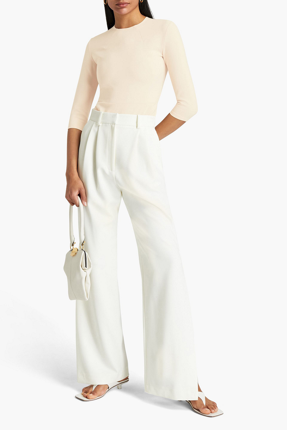 A.w.a.k.e. Stretch-crepe Bodysuit In White