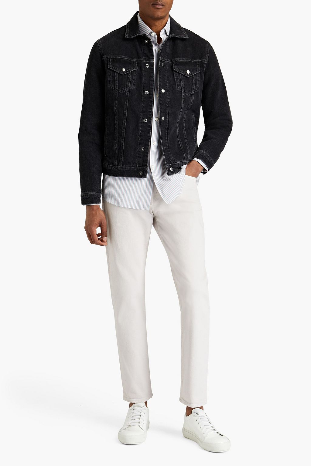 JEANERICA Tapered faded denim jeans