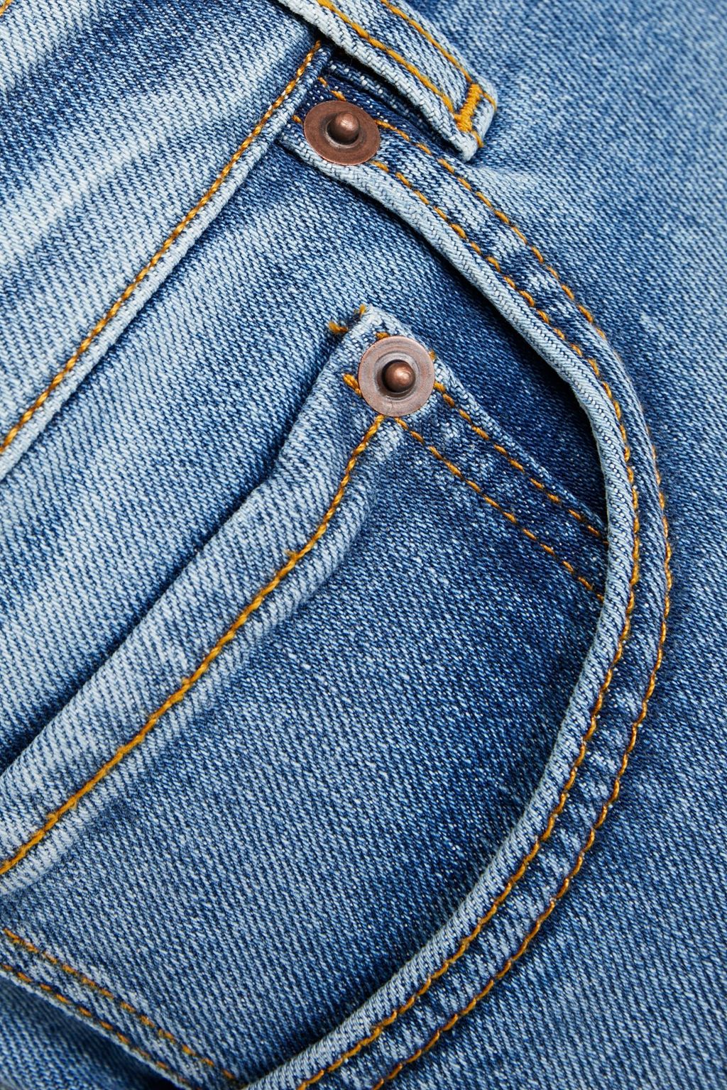 JEANERICA Tapered faded denim jeans