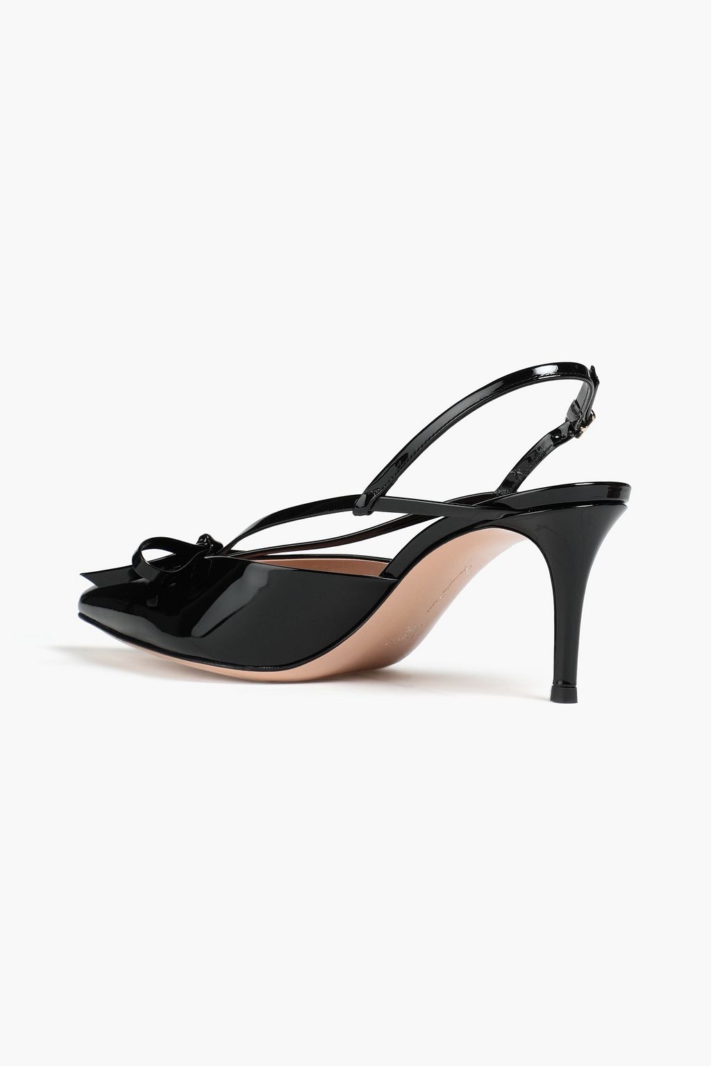 GIANVITO ROSSI Gioia bowembellished patentleather slingback pumps