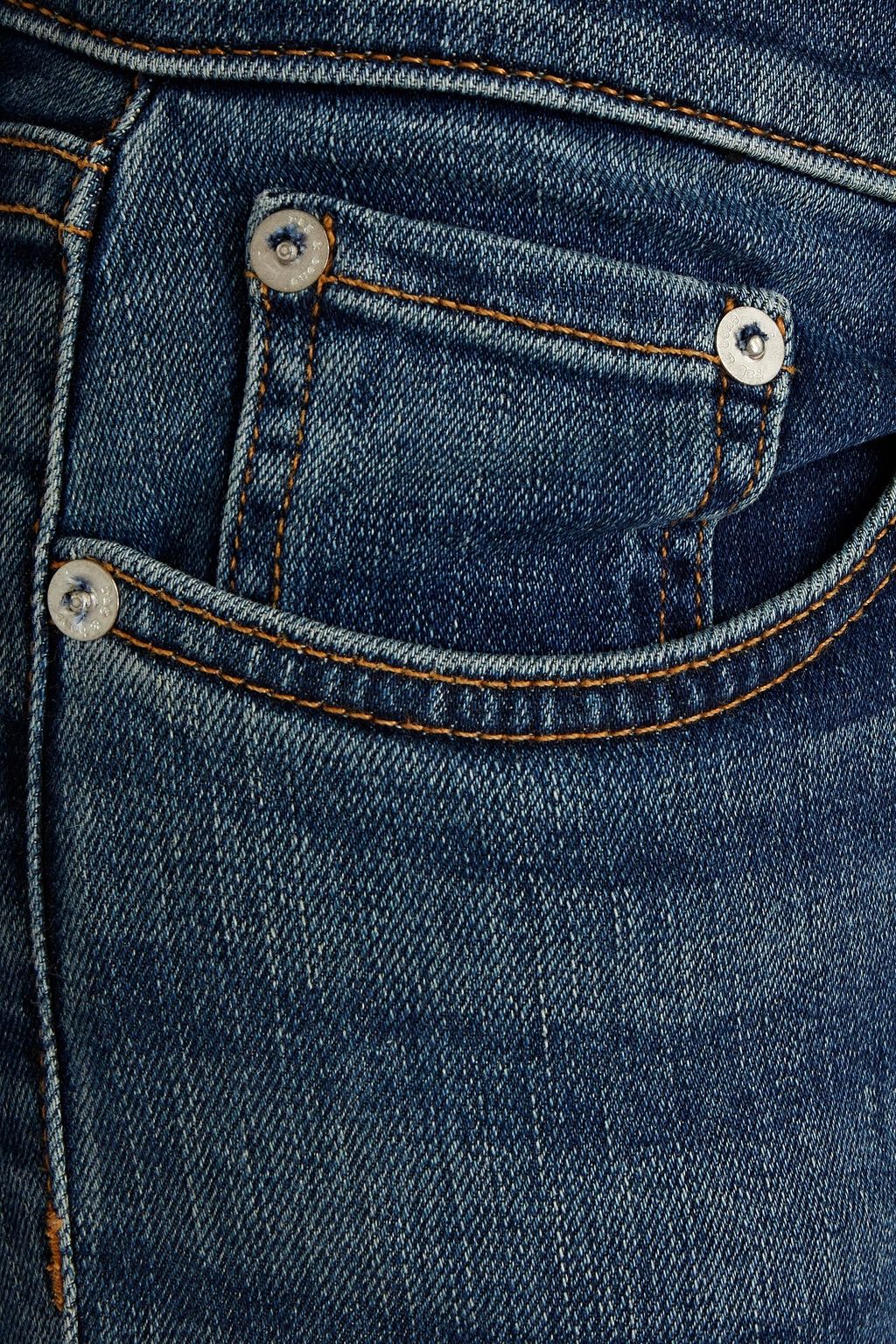 RAG & BONE بنطلون جينز قصير ’كايت’ بقصة سكيني وخصر متوسط الارتفاع