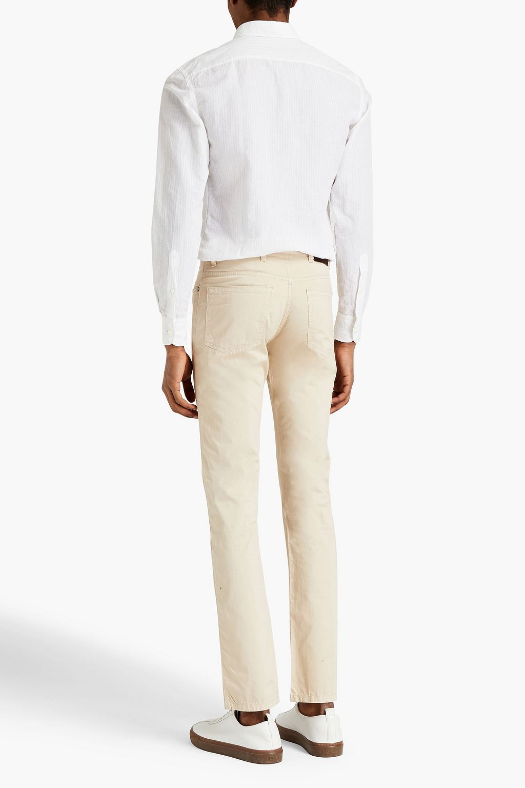 ZEGNA Slim-fit cotton-sateen pants