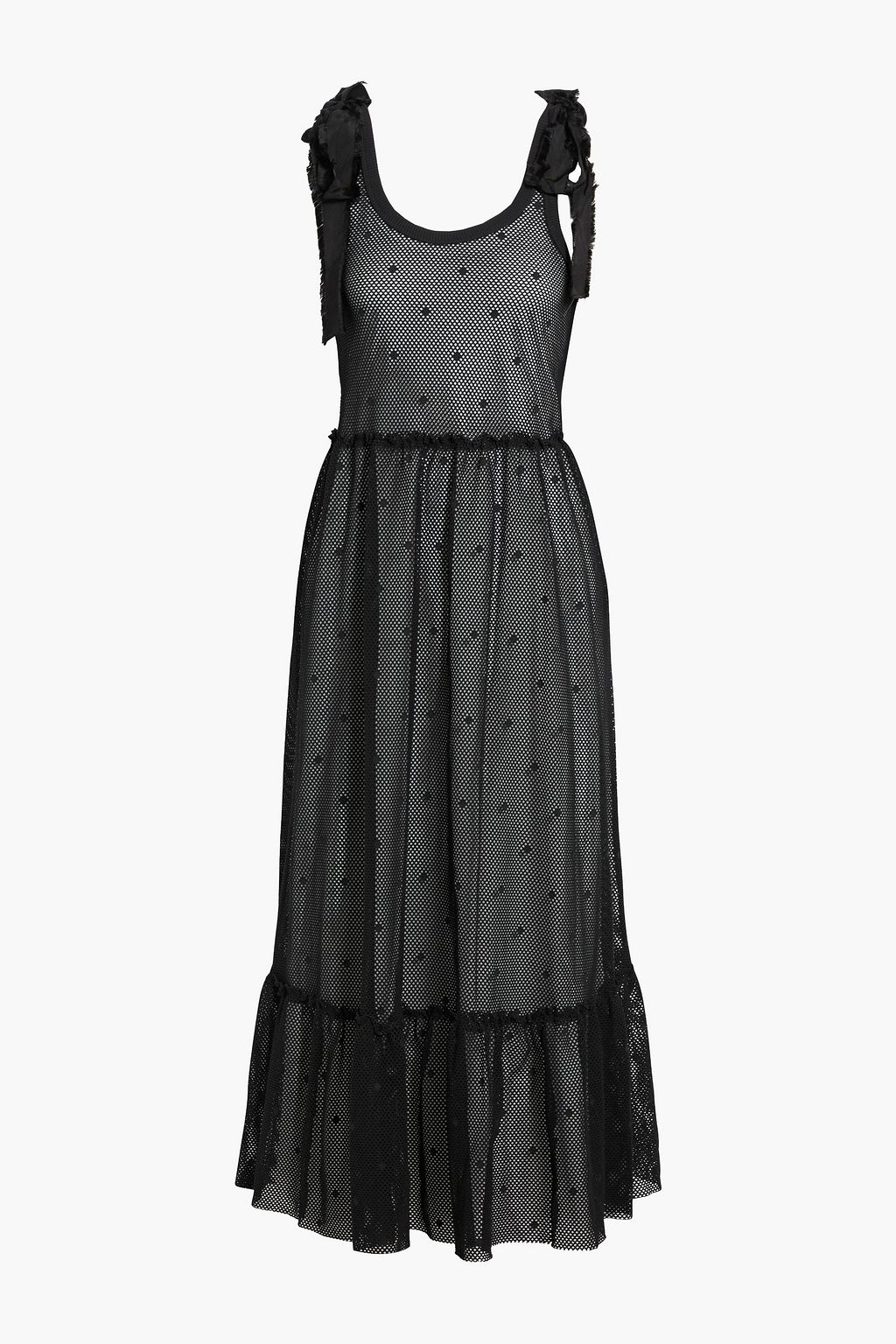 RED VALENTINO ワンピース ドレス ラッフル ドット チュール