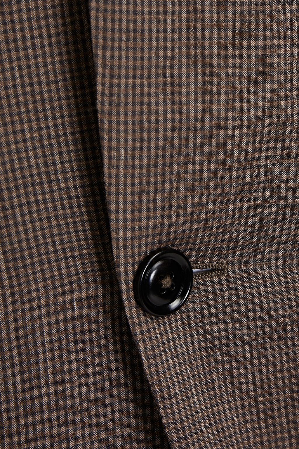 ZEGNA Karierter Blazer mit schmalem Bein aus Seersucker aus einer Wollmischung