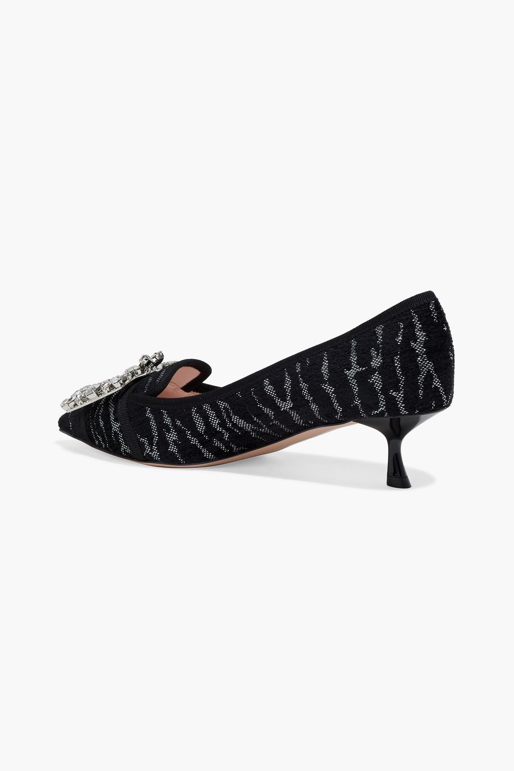 ROGER VIVIER Buckle-embellished metallic jacquard pumps