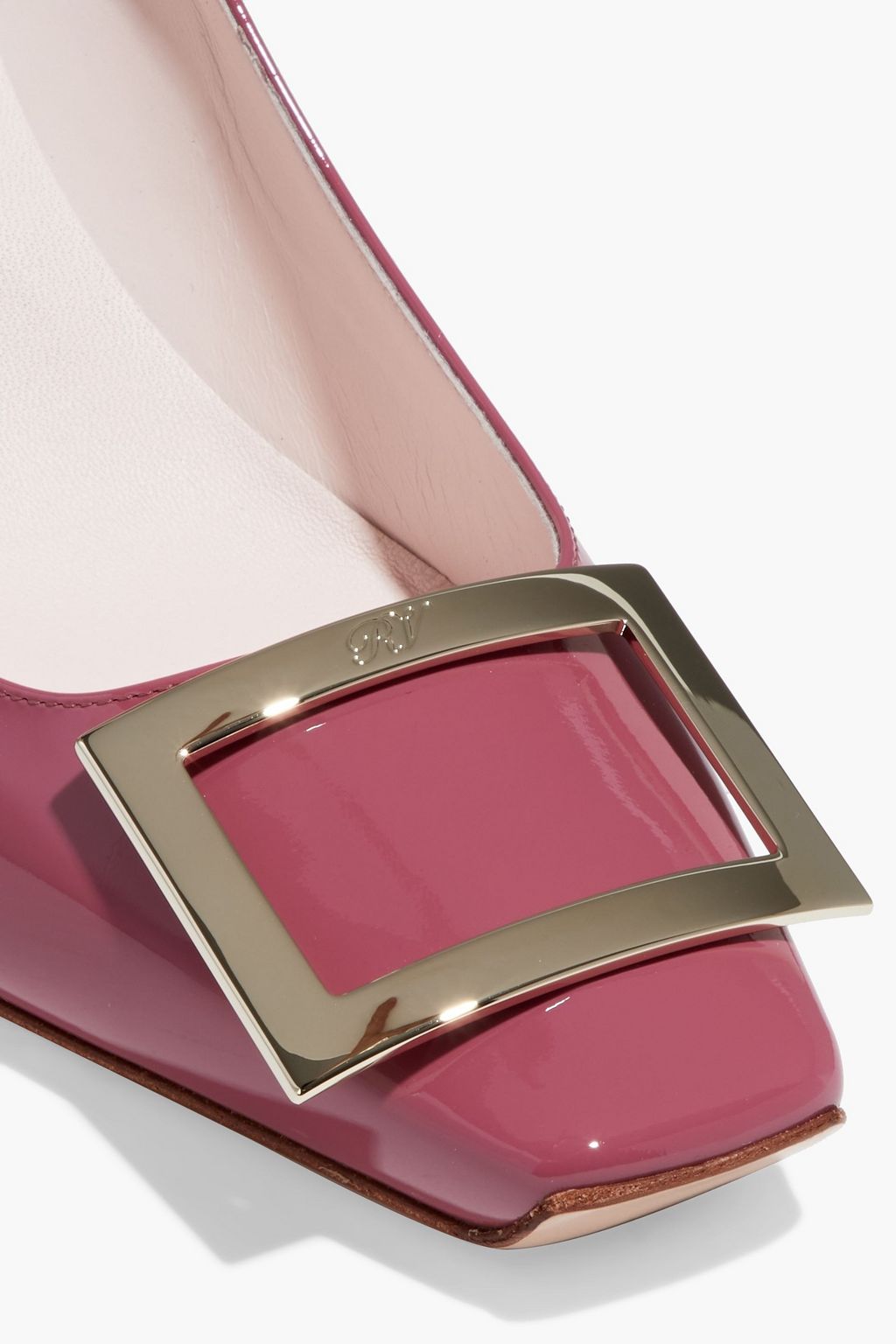 ROGER VIVIER Belle Vivier Trompette buckle-embellished patent-leather pumps