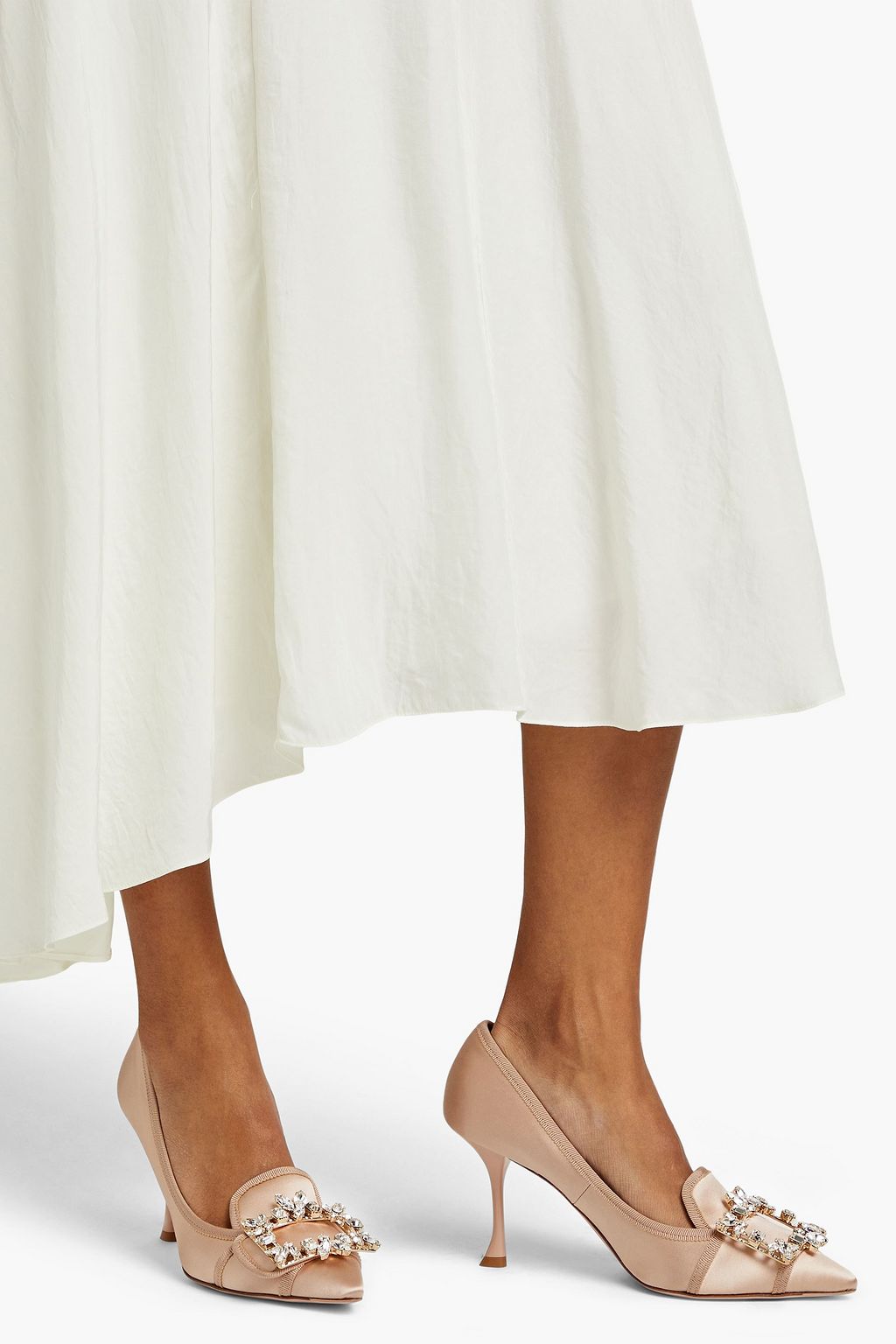 ROGER VIVIER Embellished satin pumps