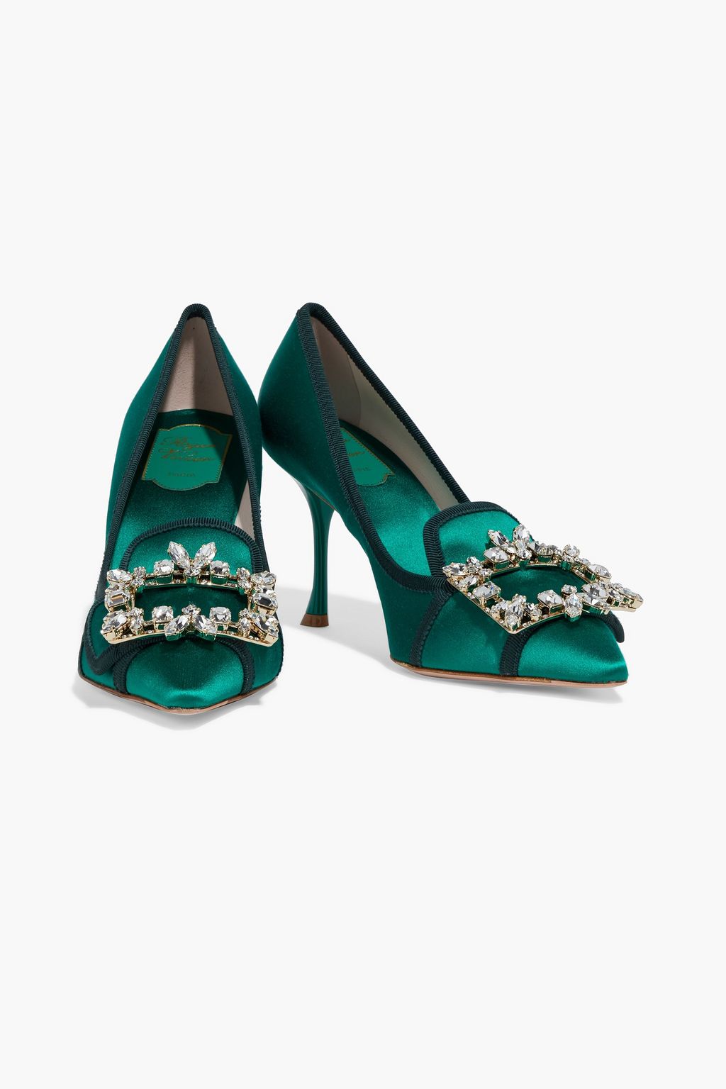 ROGER VIVIER Embellished satin pumps