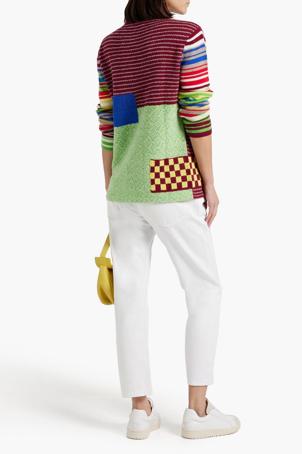 THE ELDER STATESMAN Moyen Pullover aus einer Woll-Kaschmirmischung in Patchwork-Optik