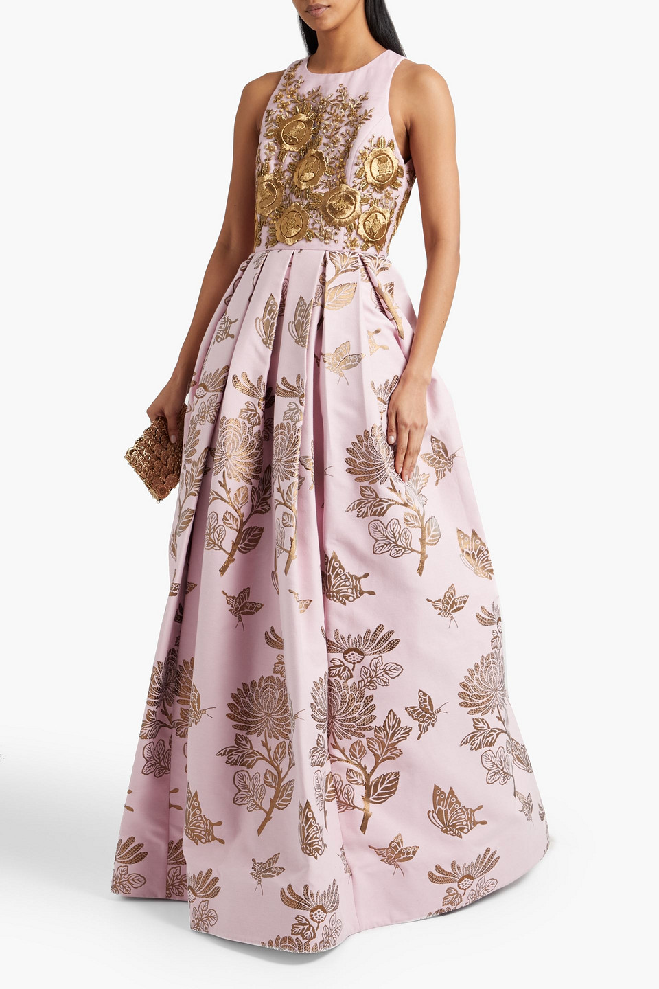 open lace back dress One Shoulder Flower Gown | Andrew Gn main image 0