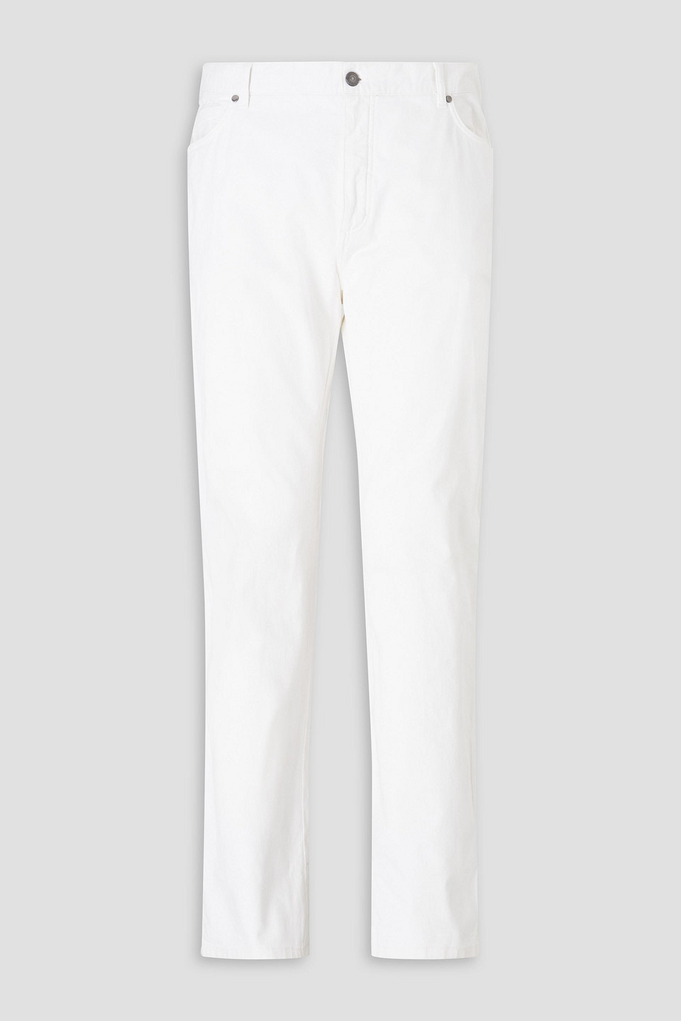 Zegna White Rinse-washed Stretch Cotton Roccia Jeans In White