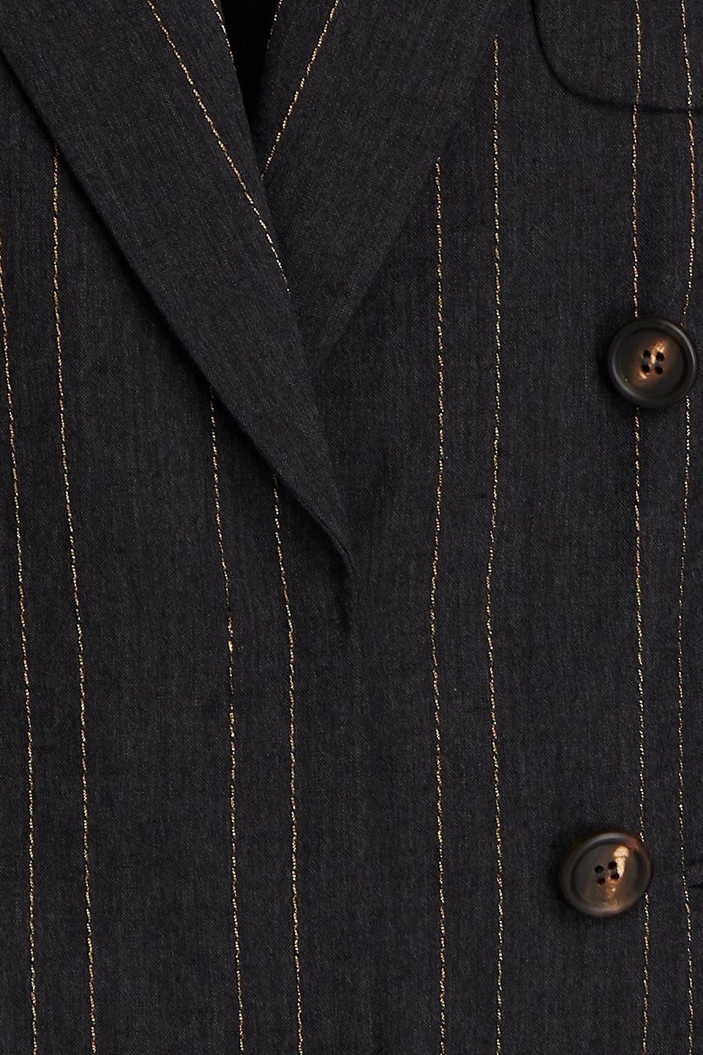 BRUNELLO CUCINELLI Blazer aus einer Wollmischung Metallic-Nadelstreifen und Zierperlen