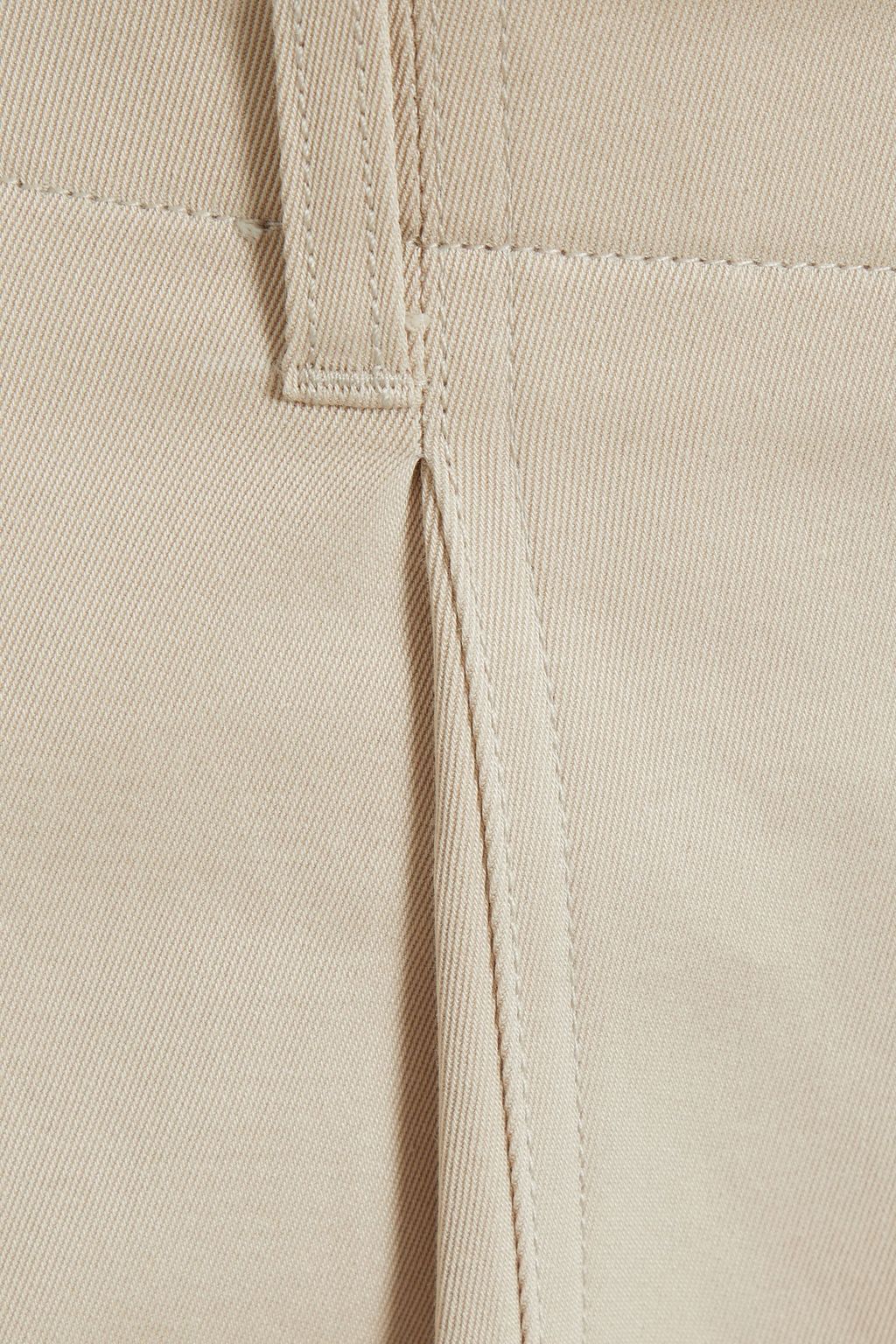 IRIS & INK Babette organic cotton-blend twill wide-leg pants