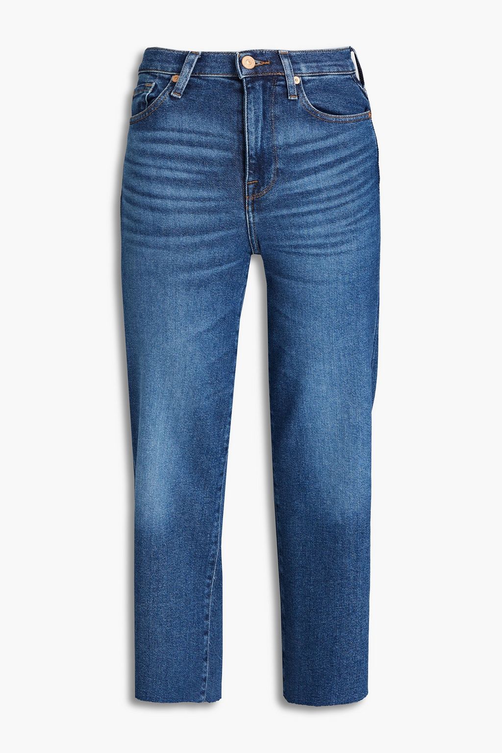 Mid denim Alexa cropped mid-rise 
