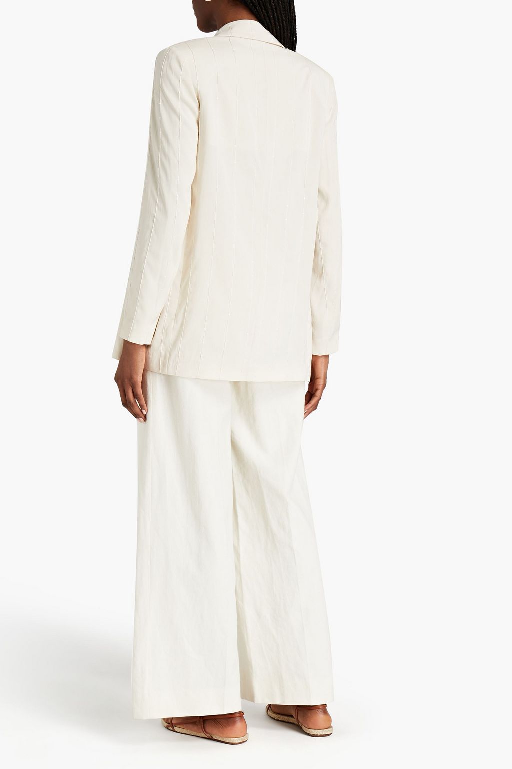 BRUNELLO CUCINELLI Double-breasted stretch-silk blazer