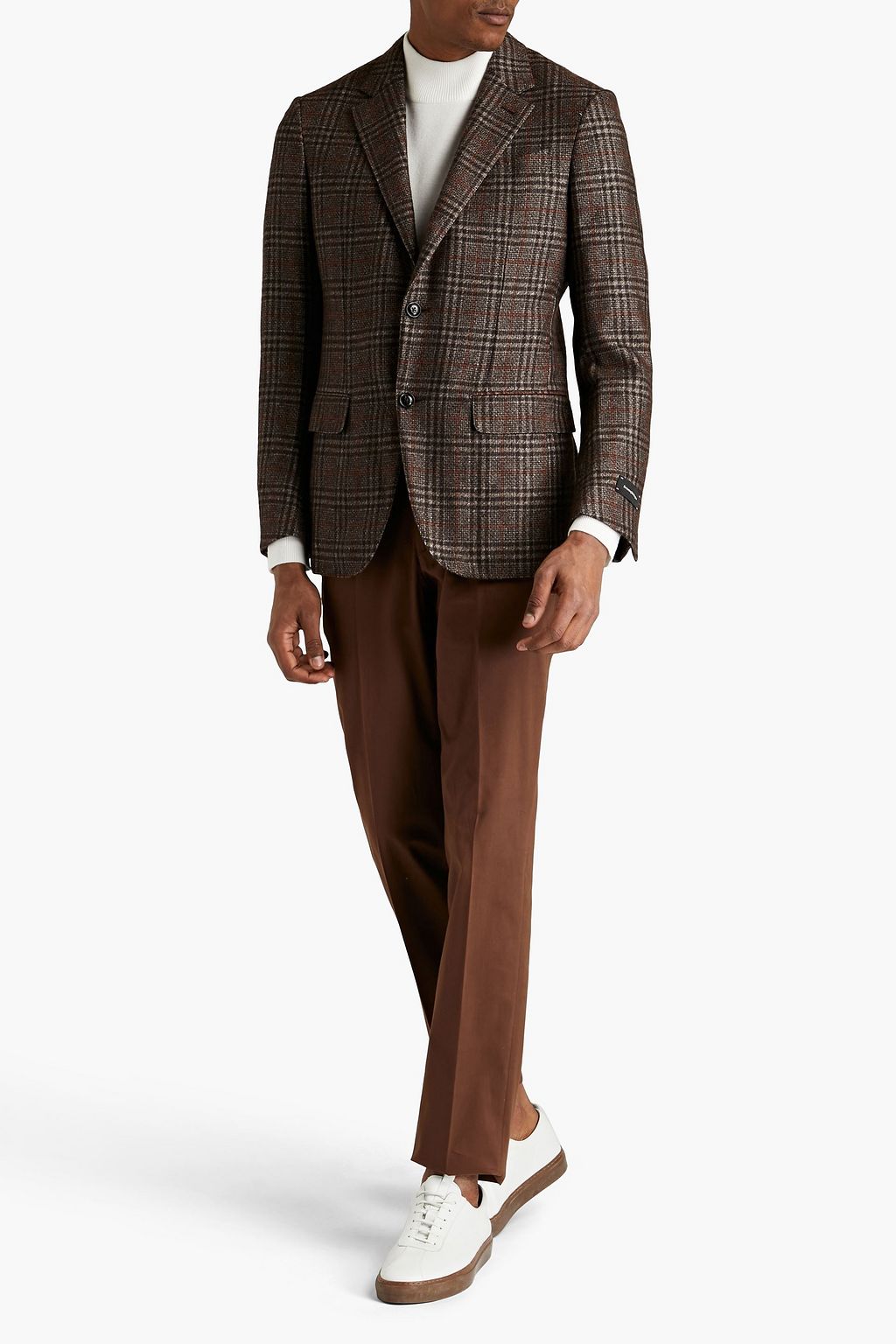 ZEGNA Checked silk and cashmere-blend tweed blazer
