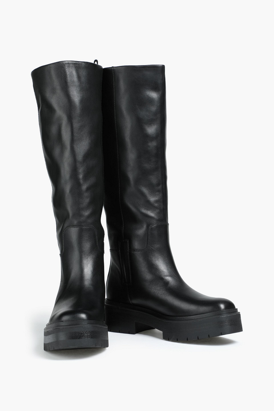 SAM EDELMAN LARINA LEATHER PLATFORM KNEE BOOTS,3074457345630016684