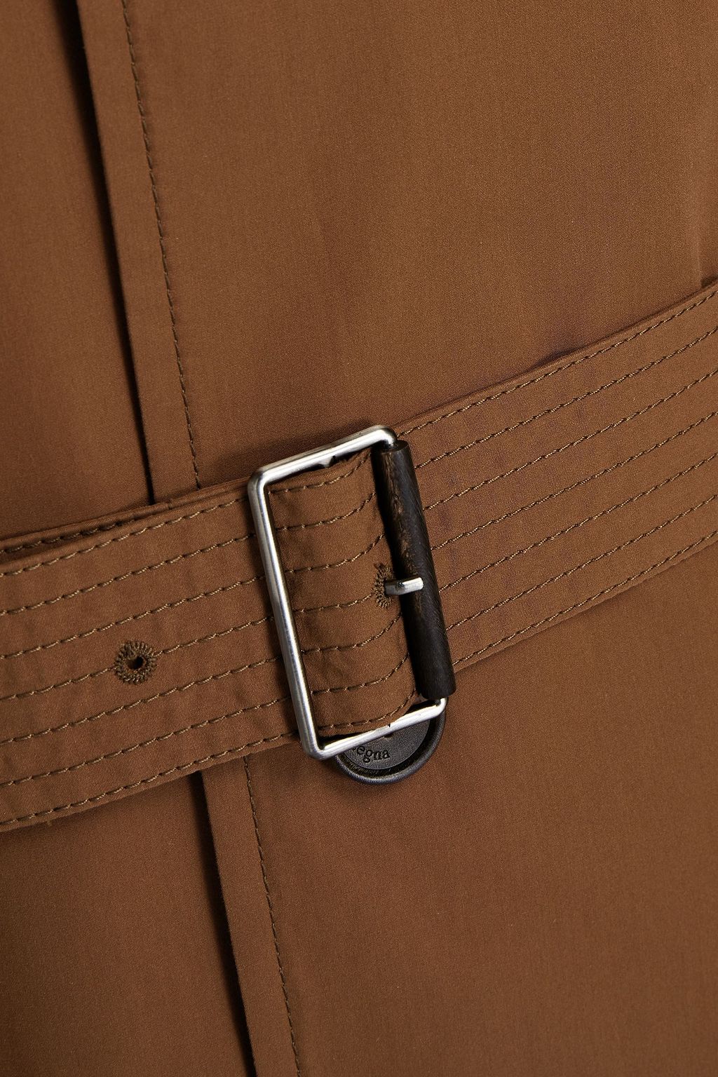 ZEGNA Belted cotton-gabardine trench coat