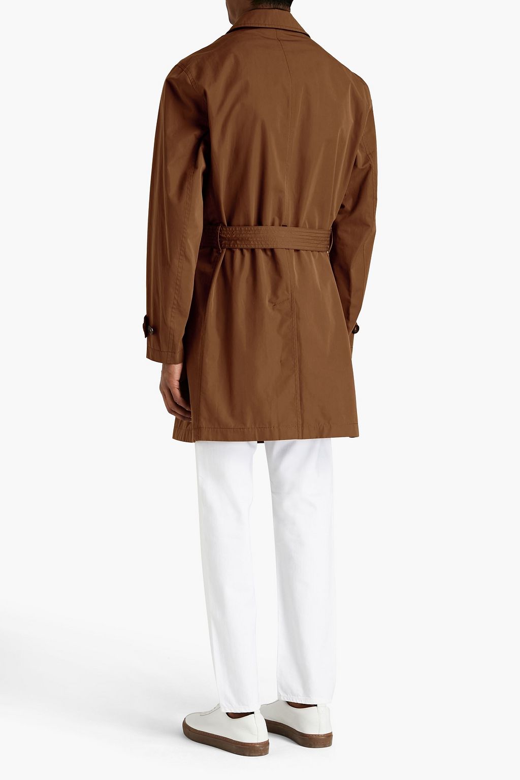 ZEGNA Belted cotton-gabardine trench coat