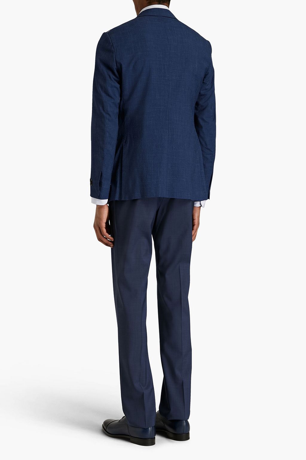 ZEGNA Slim-fit checked wool-blend seersucker blazer