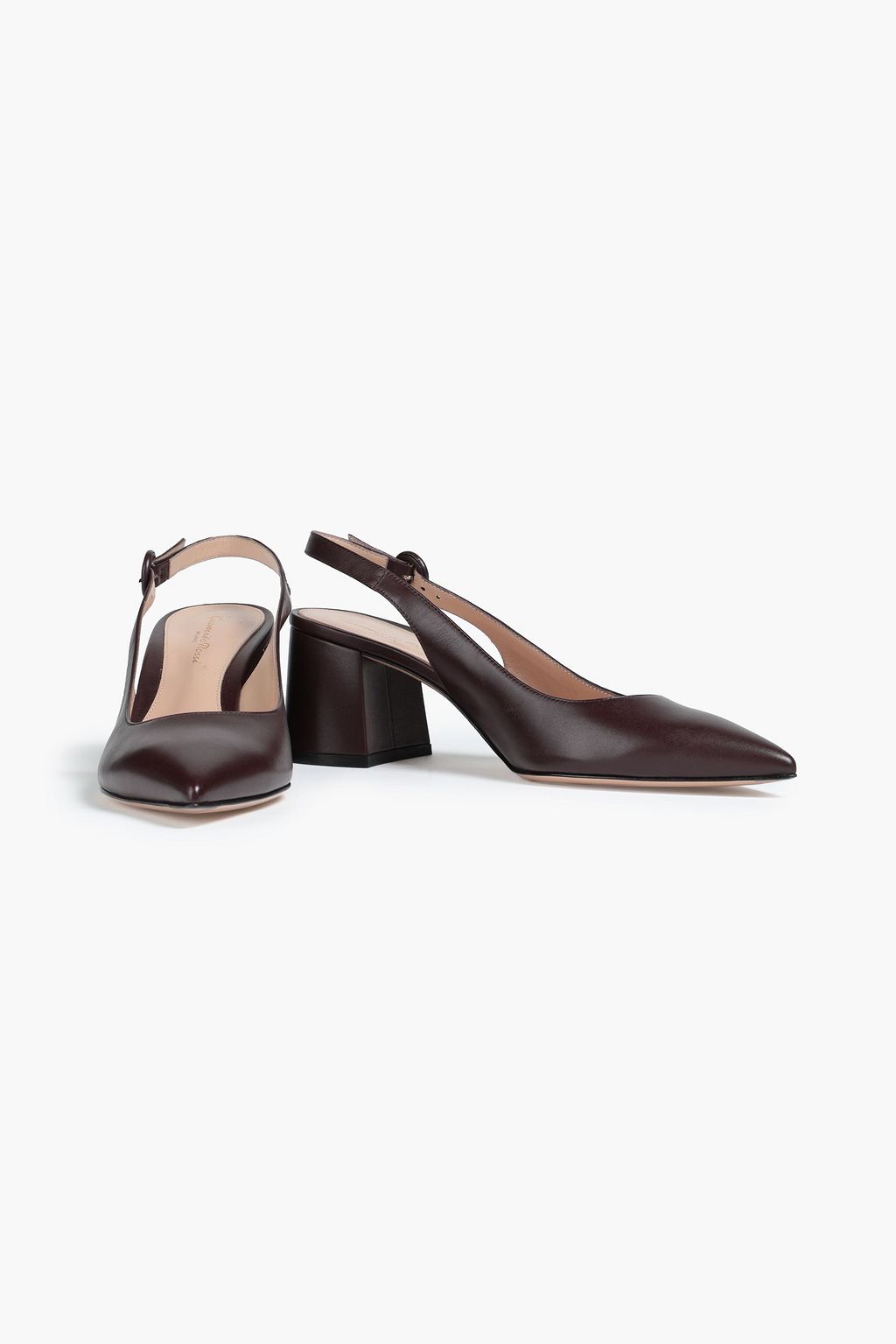 GIANVITO ROSSI Agata 가죽 슬링백 펌프스
