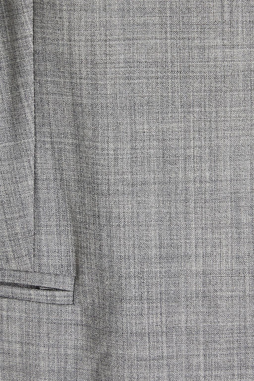 BRUNELLO CUCINELLI Bead-embellished mélange wool-blend blazer